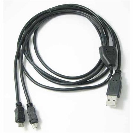 RND ACCESSORIES RND Accessories 6 ft. Dual Micro USB Splitter Cable For Motorola Smartphones - Black RND-SPLITMICRO-MOTO